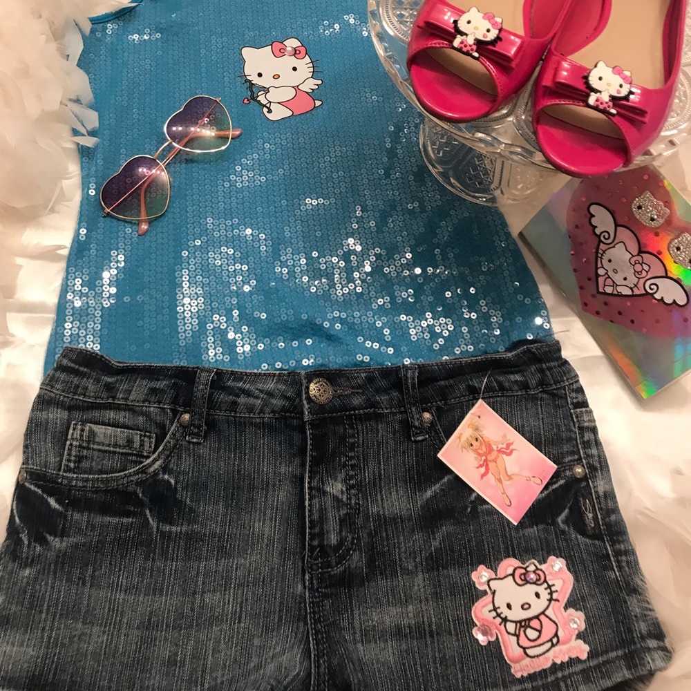 Adorable  custom hello kitty 4 pieces dream summer set🌈🌞🍭